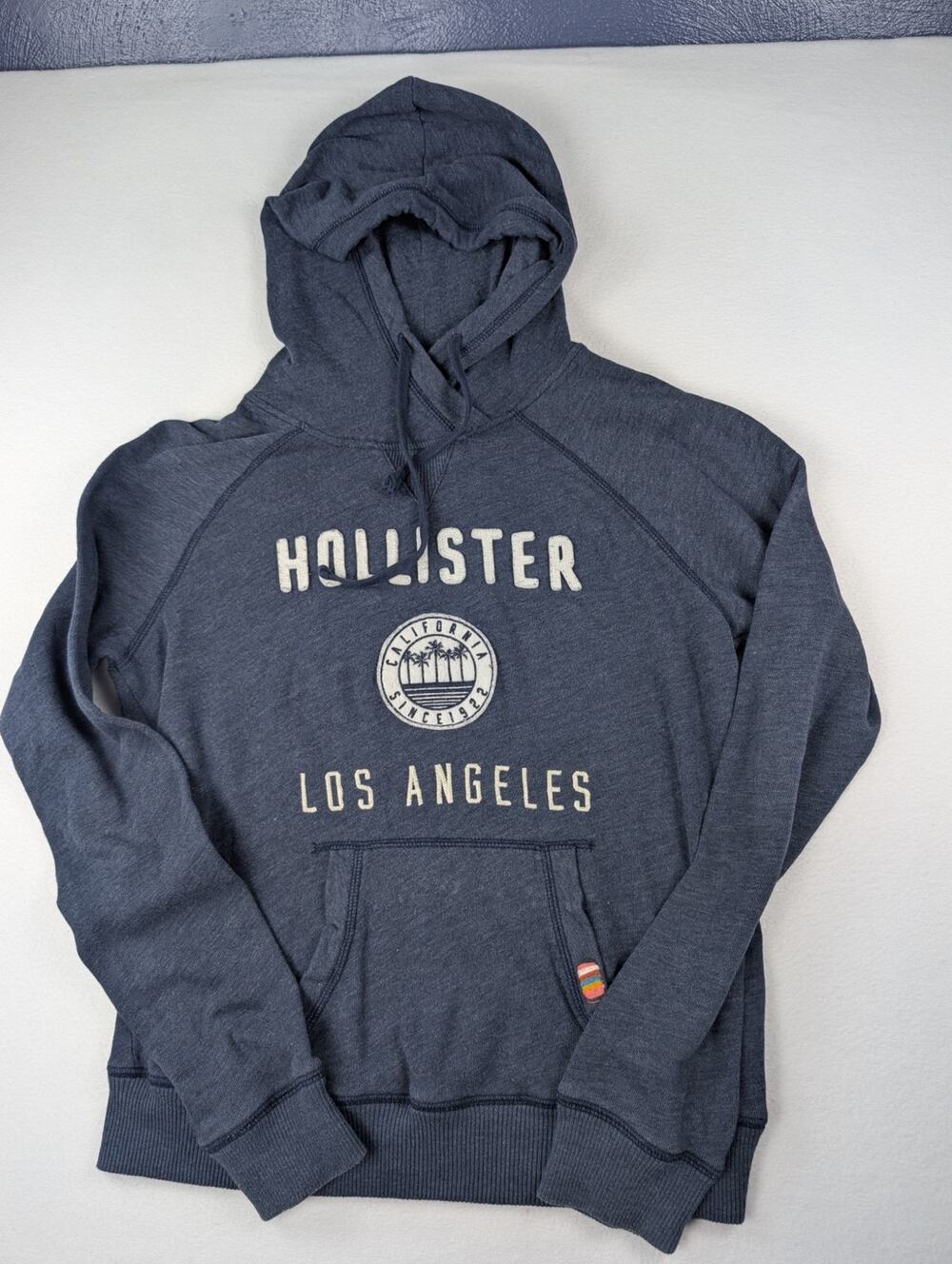 Hollister California Los Angeles Hoodie Men’s M Navy Y2K Pullover